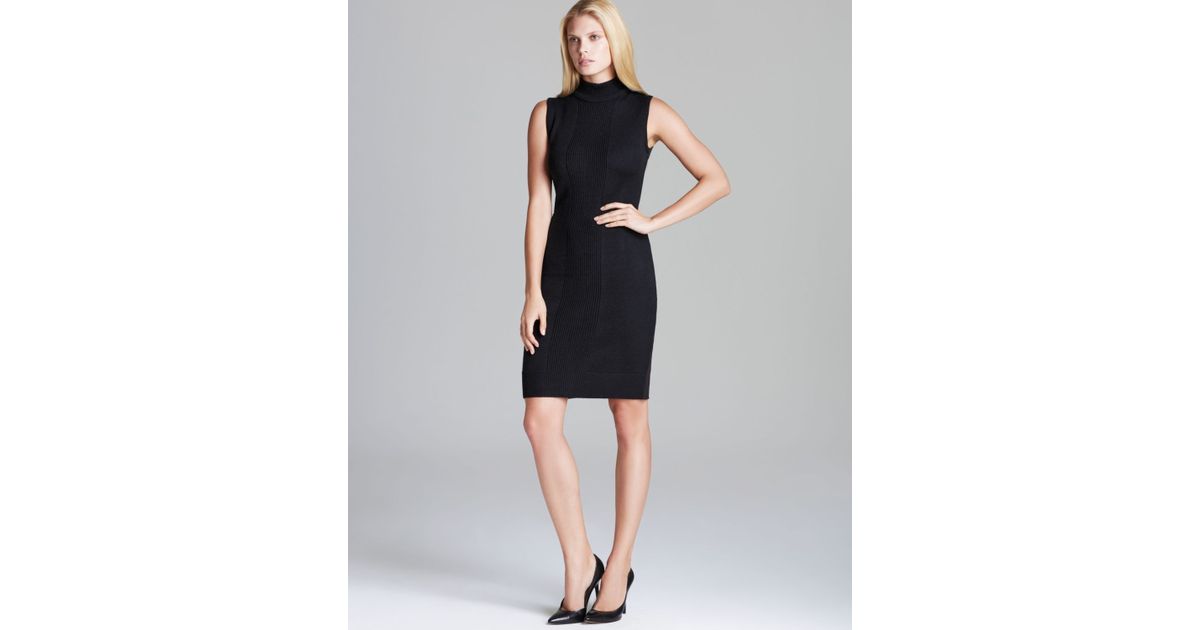 calvin klein white turtleneck dress