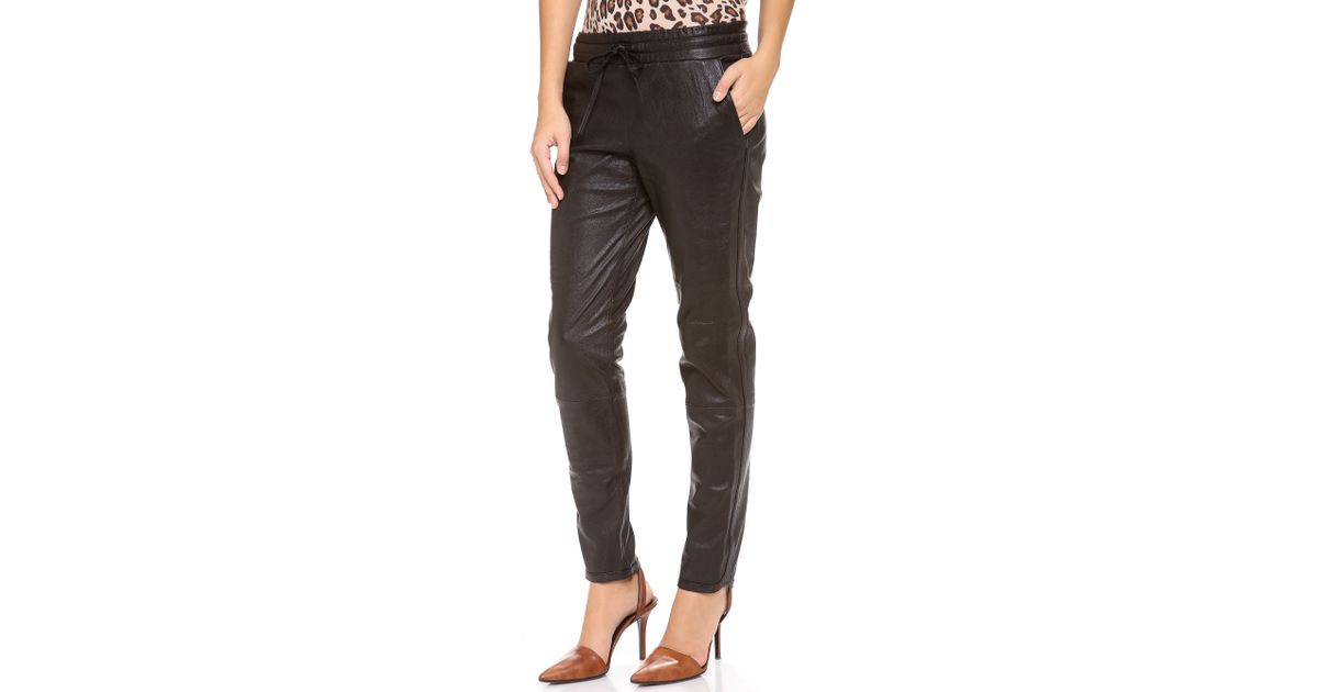 bec and bridge leather pants
