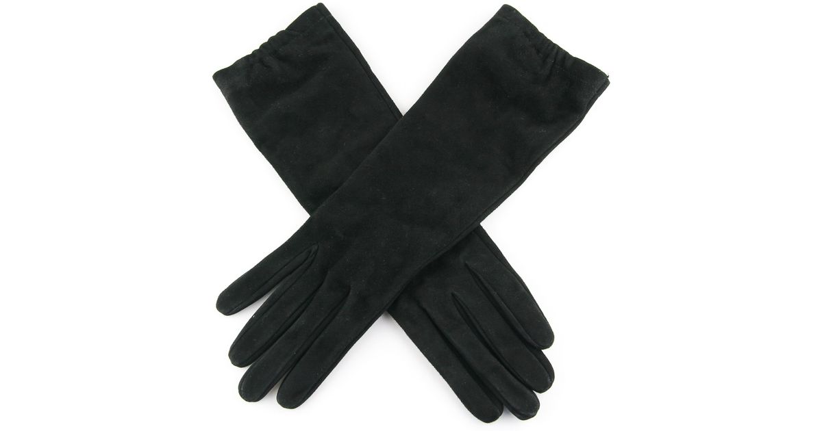 black suede gloves ladies