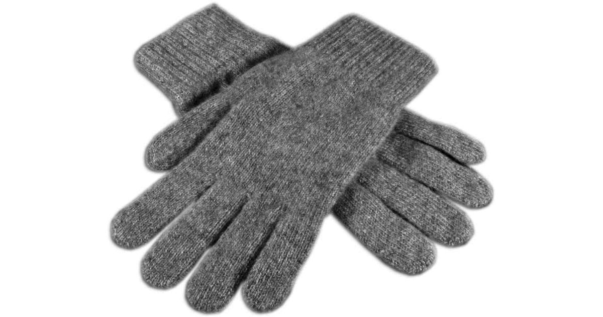 Black Men'S Grey Cashmere Gloves - 100% Cashmere in Gray for Men - Lyst