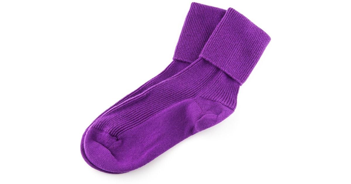 Black Ladies Purple Cashmere Socks - Lyst