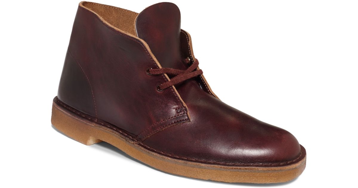 Clarks Originals Horween Leather Desert Boots in Burgundy (Red) for Men ...