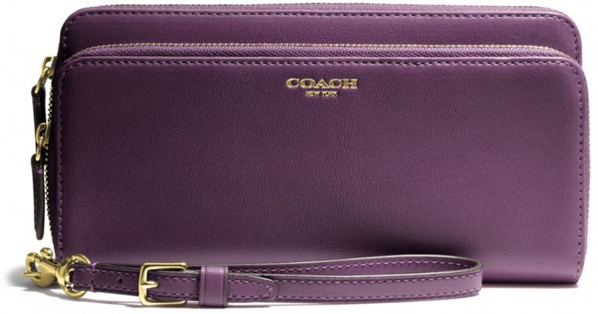 Coach Accordion Zip Wallet Purple | Ermes