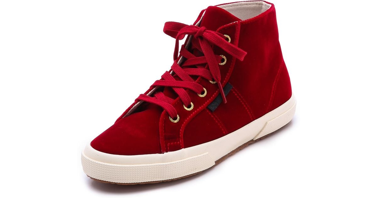 superga velvet high tops