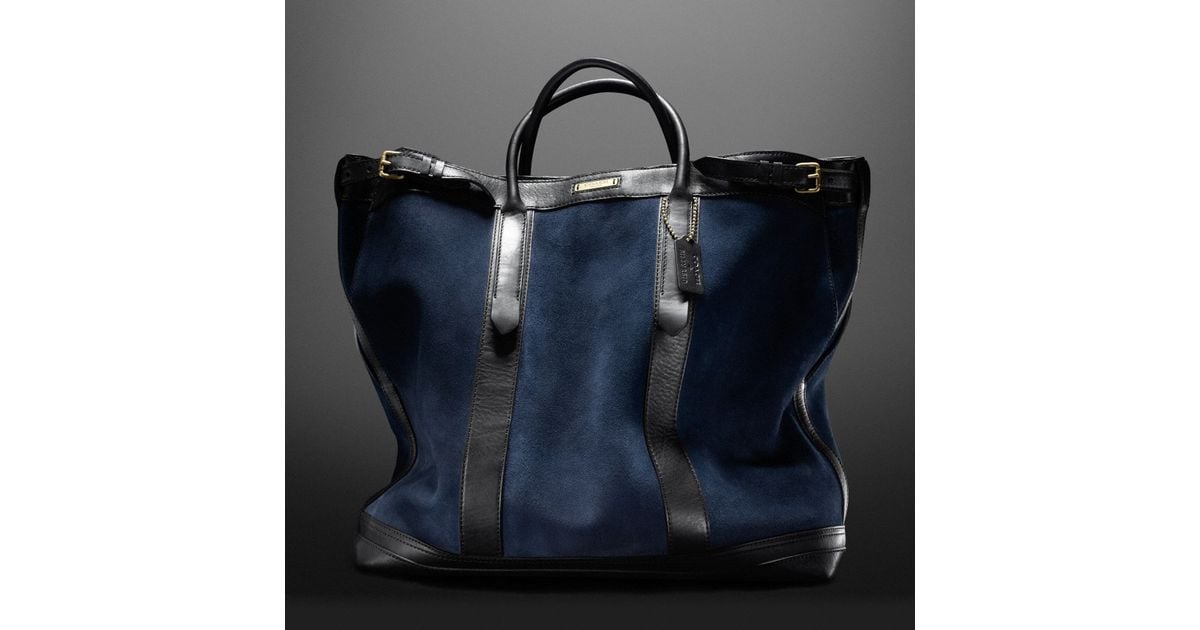 COACH Billy Reid Warrior Tote in Suede in Blue for Men Lyst