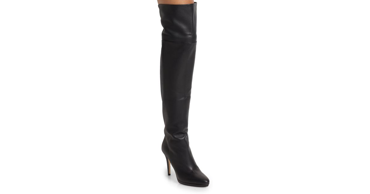 jimmy choo leather over the knee boots