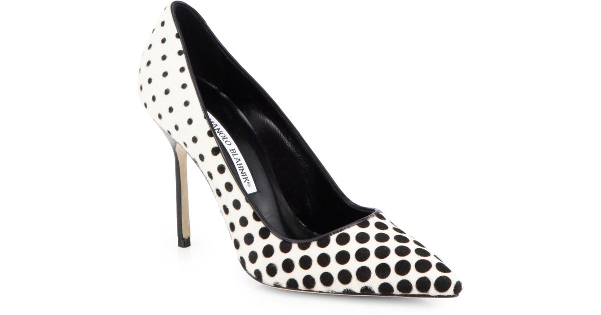 manolo blahnik polka dot