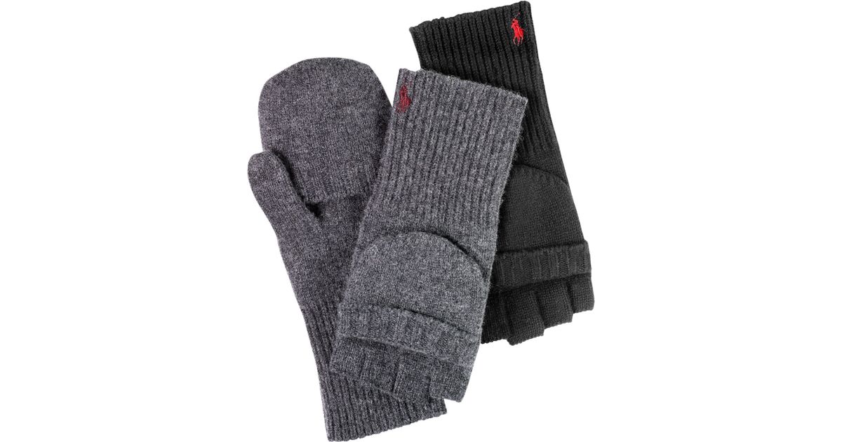 mens wool convertible mittens