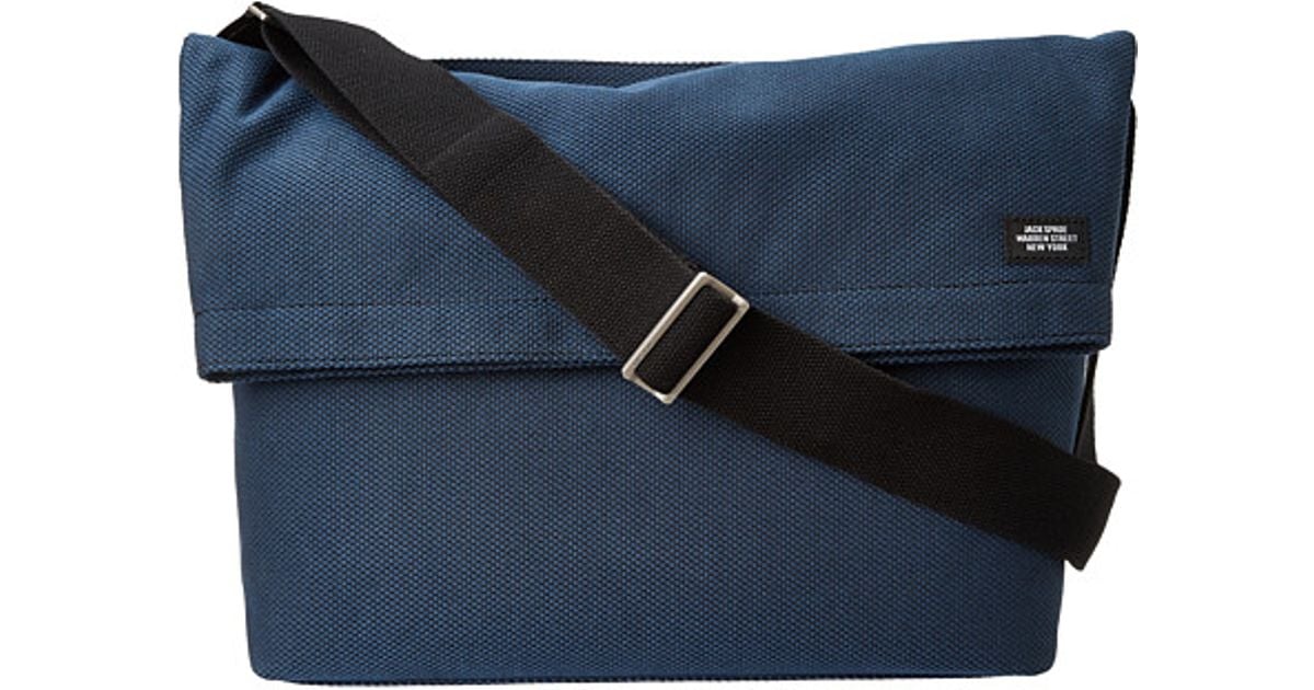Jack Spade Blue Folded Messenger For Men