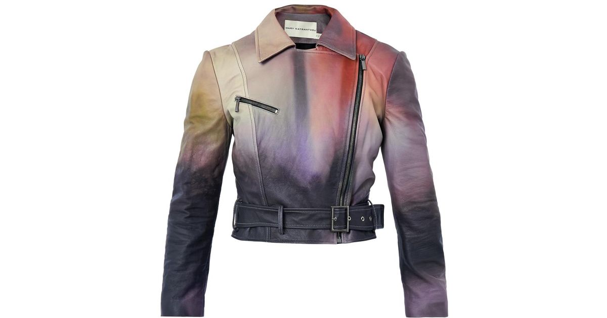 multi coloured leather jacket