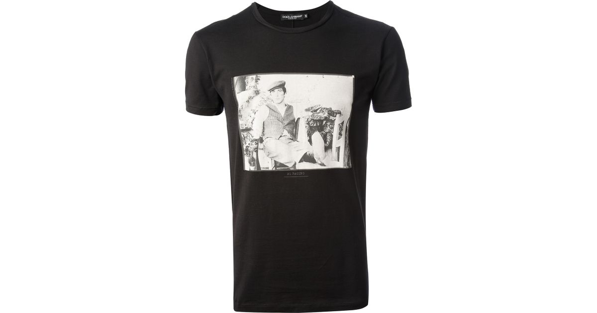 Dolce & Gabbana Al Pacino Print Tshirt in Black for Men - Lyst