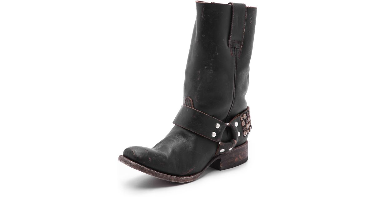 studded moto boots