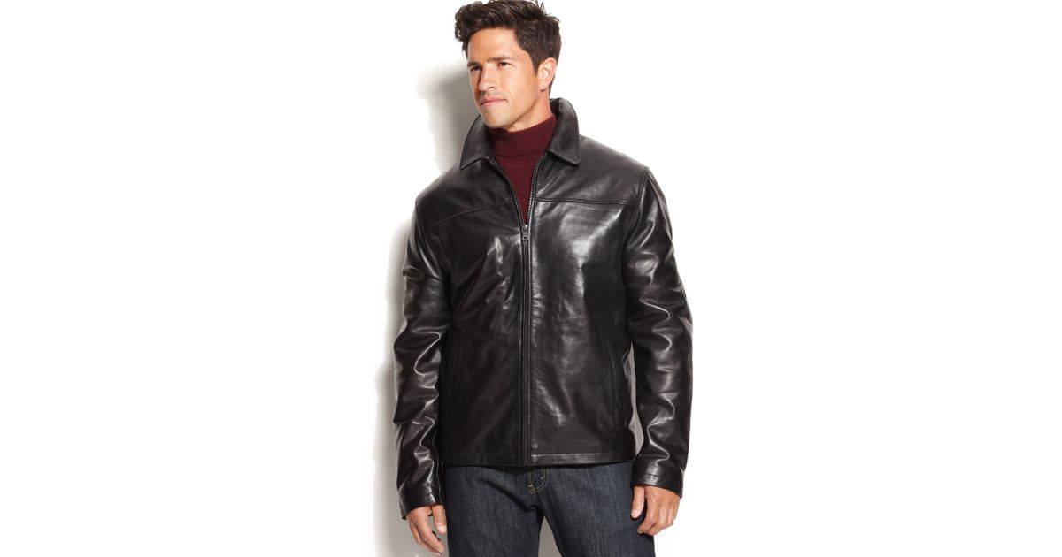 Izod Jacket Leather Bomber Jacket in Black for Men Lyst