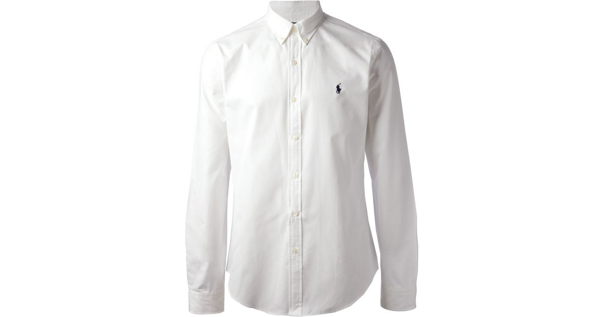 white long sleeve ralph lauren shirt
