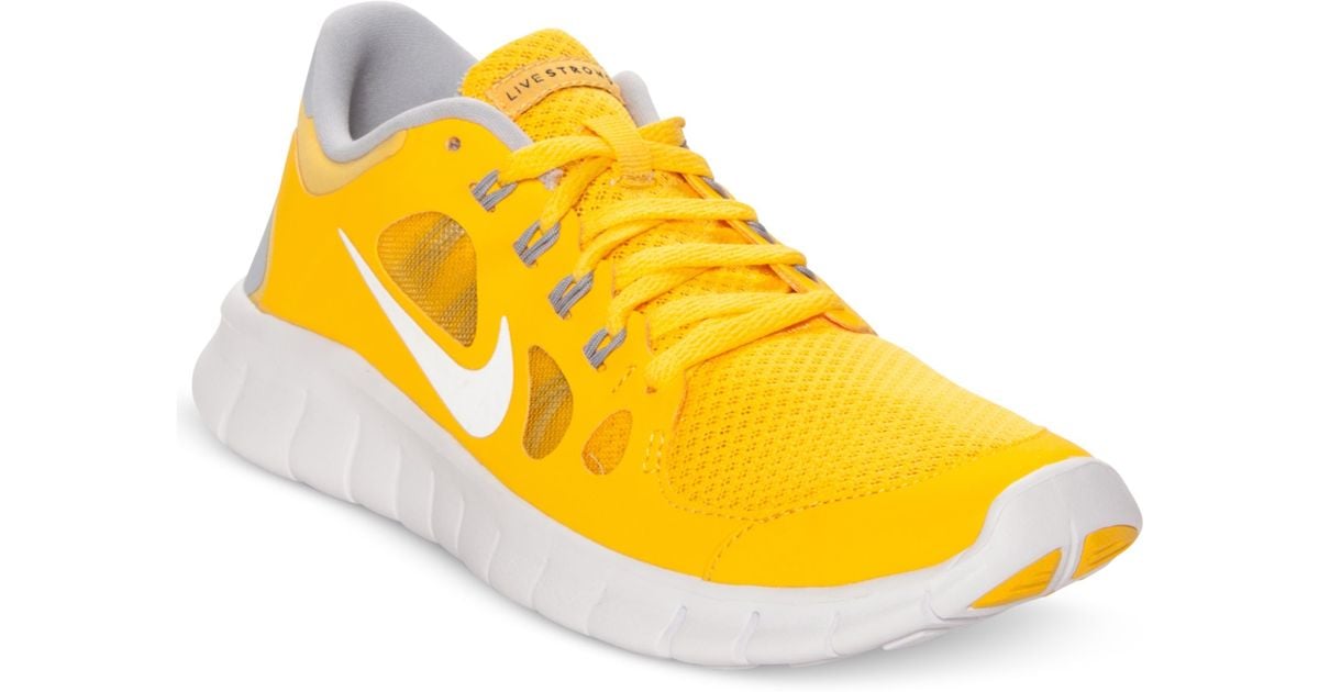 Interactuar traición Felicidades Nike Girls Free Run 5 Laf Running Sneakers in Yellow | Lyst