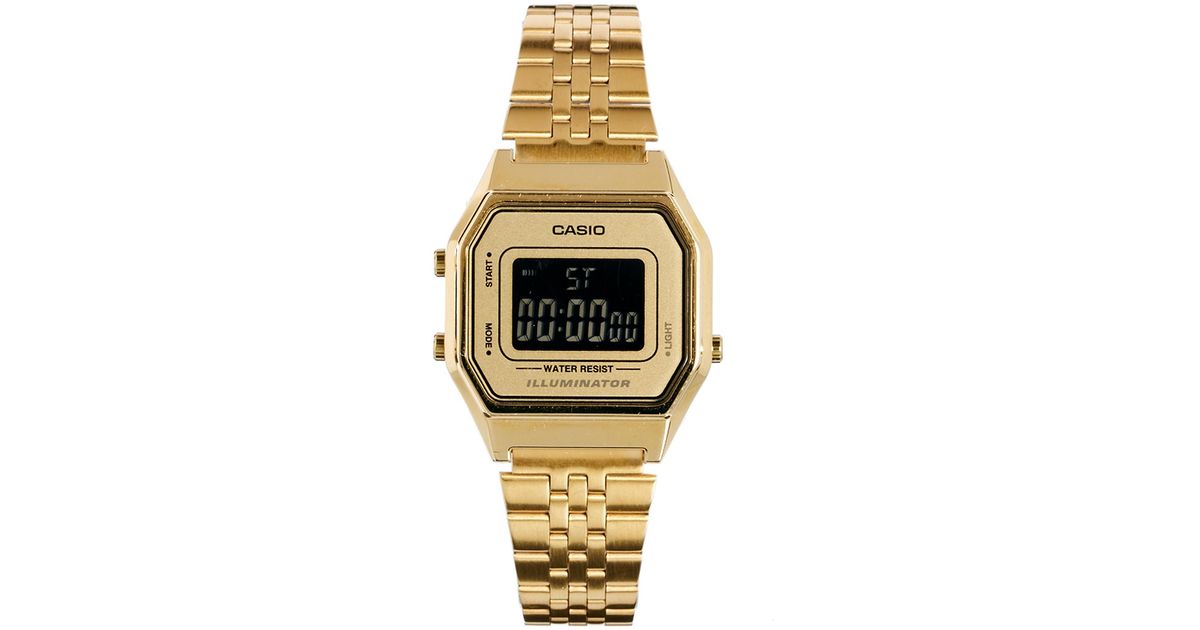 casio gold face mini watch
