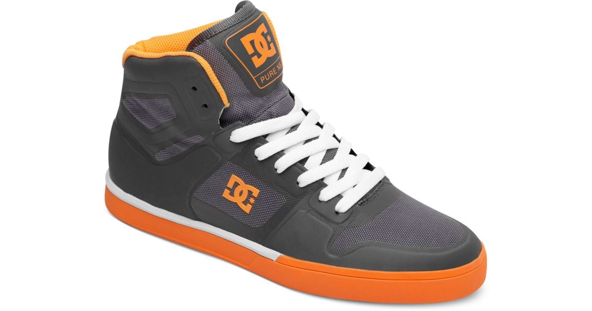 DC Shoes Pure Ns Hi Sneakers in Orange 