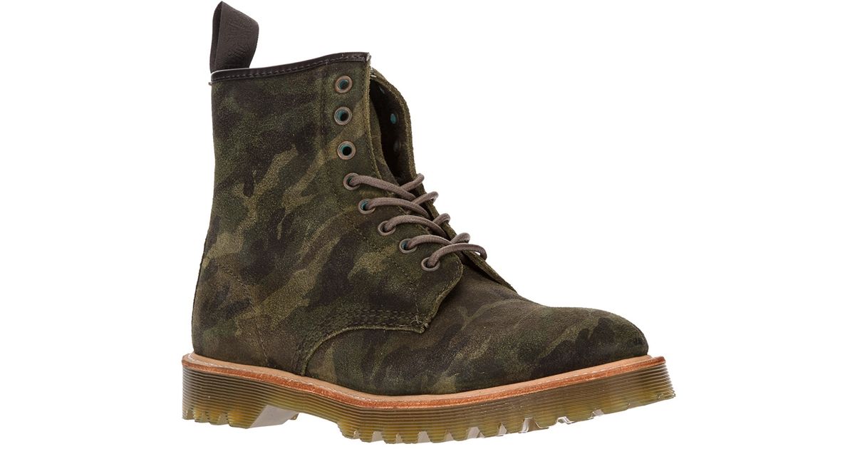 Dr. Martens Camouflage Print Boot in Green for Men - Lyst