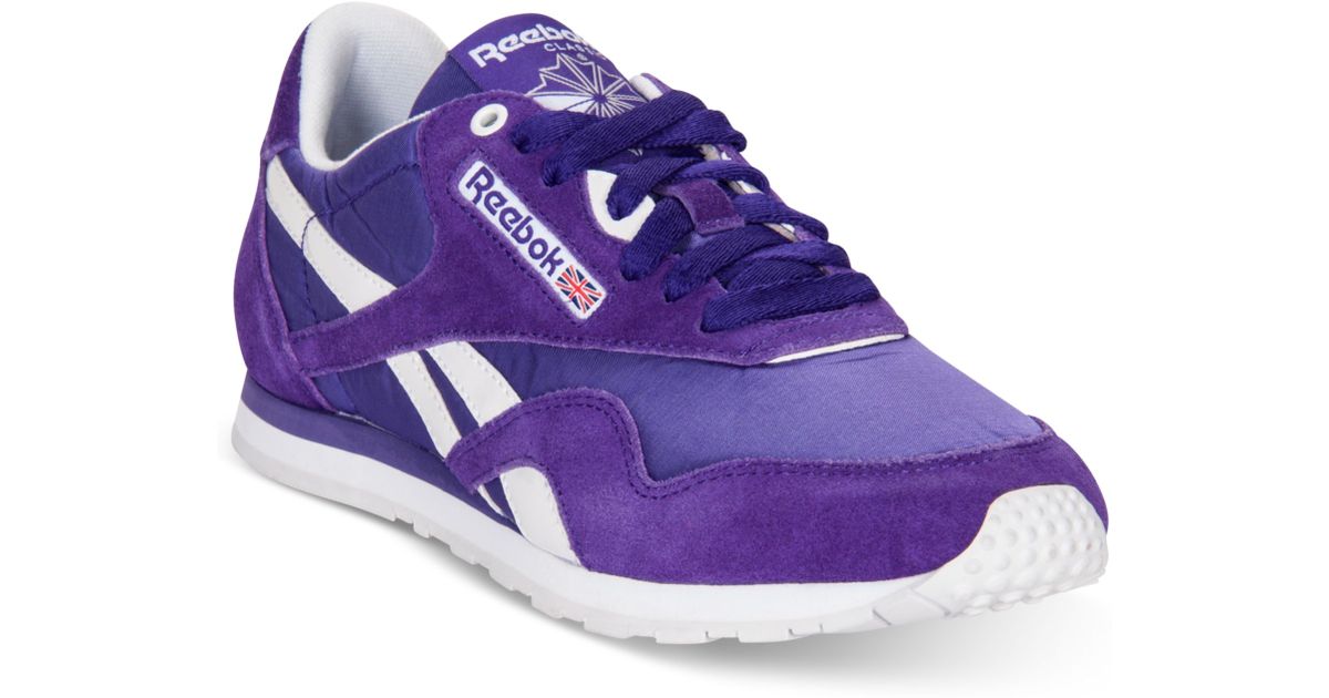 zeevruchten Welsprekend magnetron Reebok Classic Nylon Slim Monocolor Casual Sneakers in Purple | Lyst