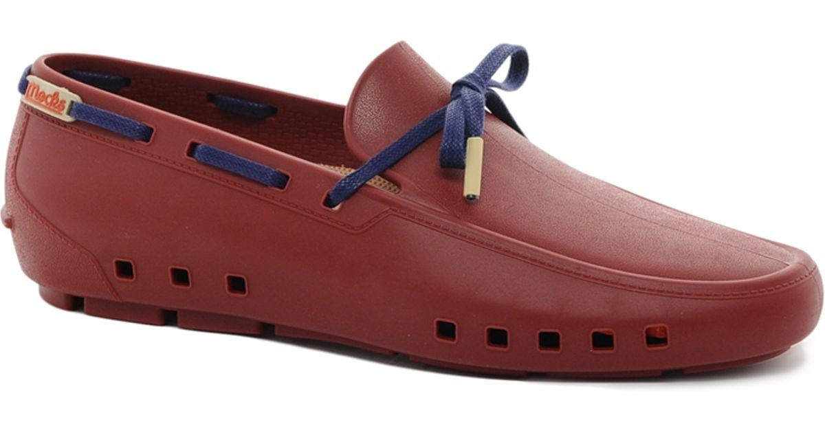 ASOS Mocks Rubber Loafers in Red for Men Lyst
