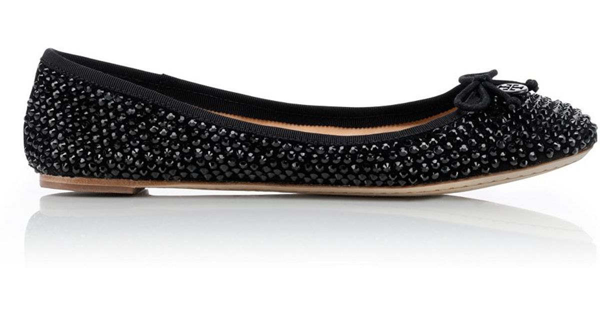 tory burch crystal strap ballet flat