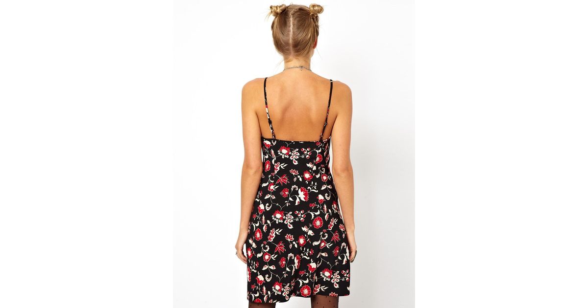 90s floral top slip dress