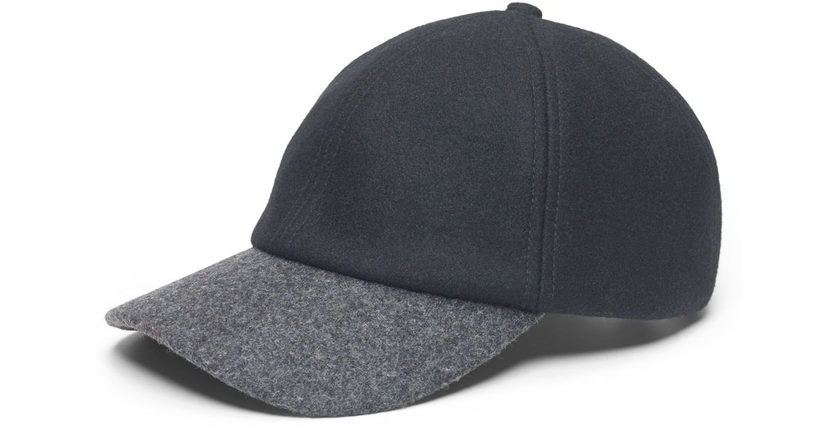 Colorblock wool baseball cap clearance