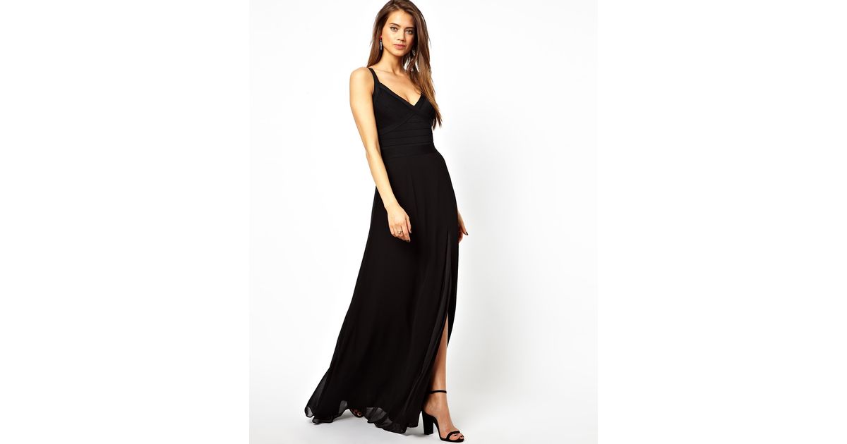 lipsy bandage maxi dress