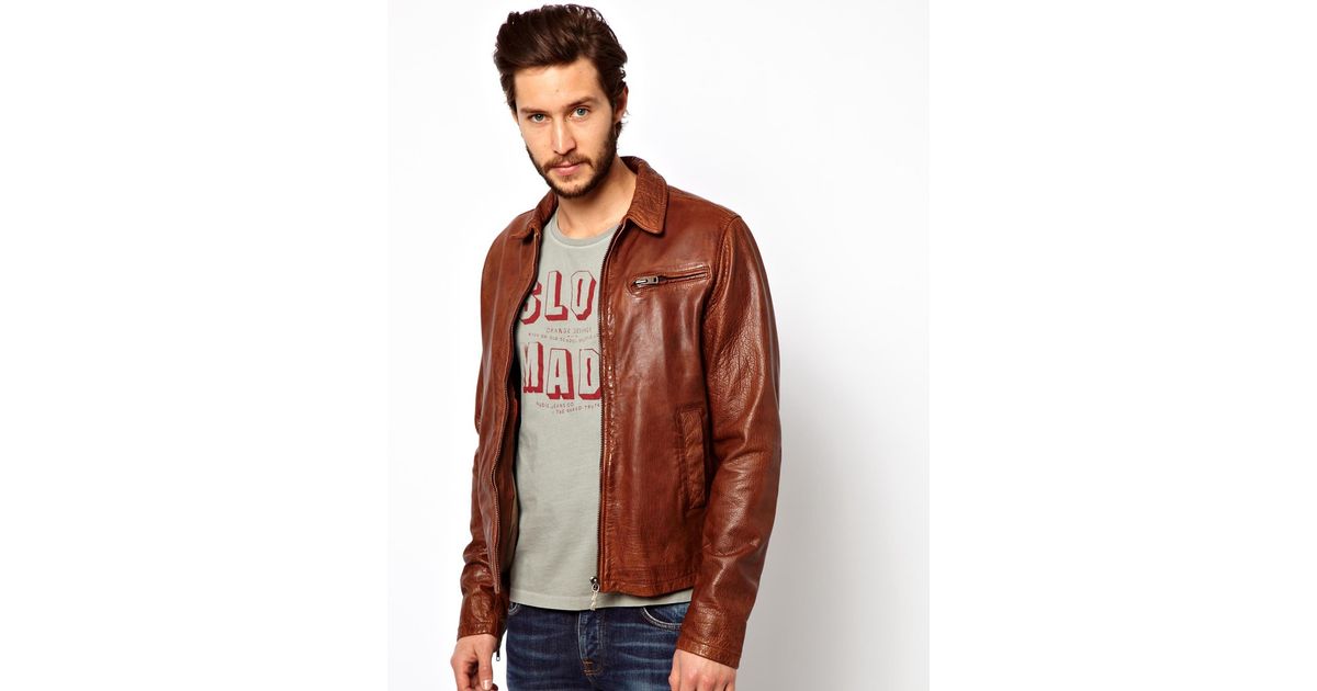 nudie leather biker jacket
