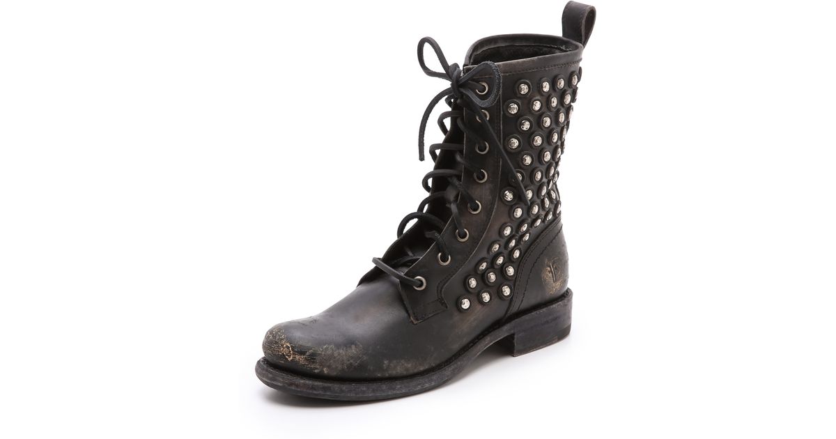 frye jenna cap toe lace up boots