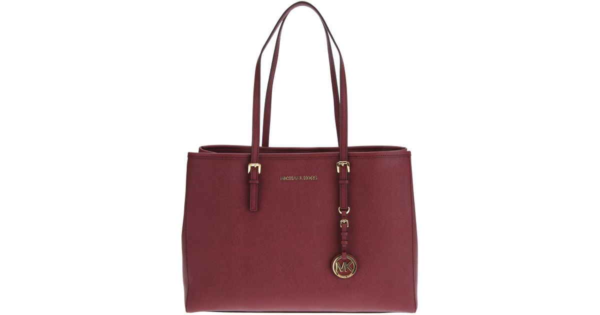 michael kors jet set tote red