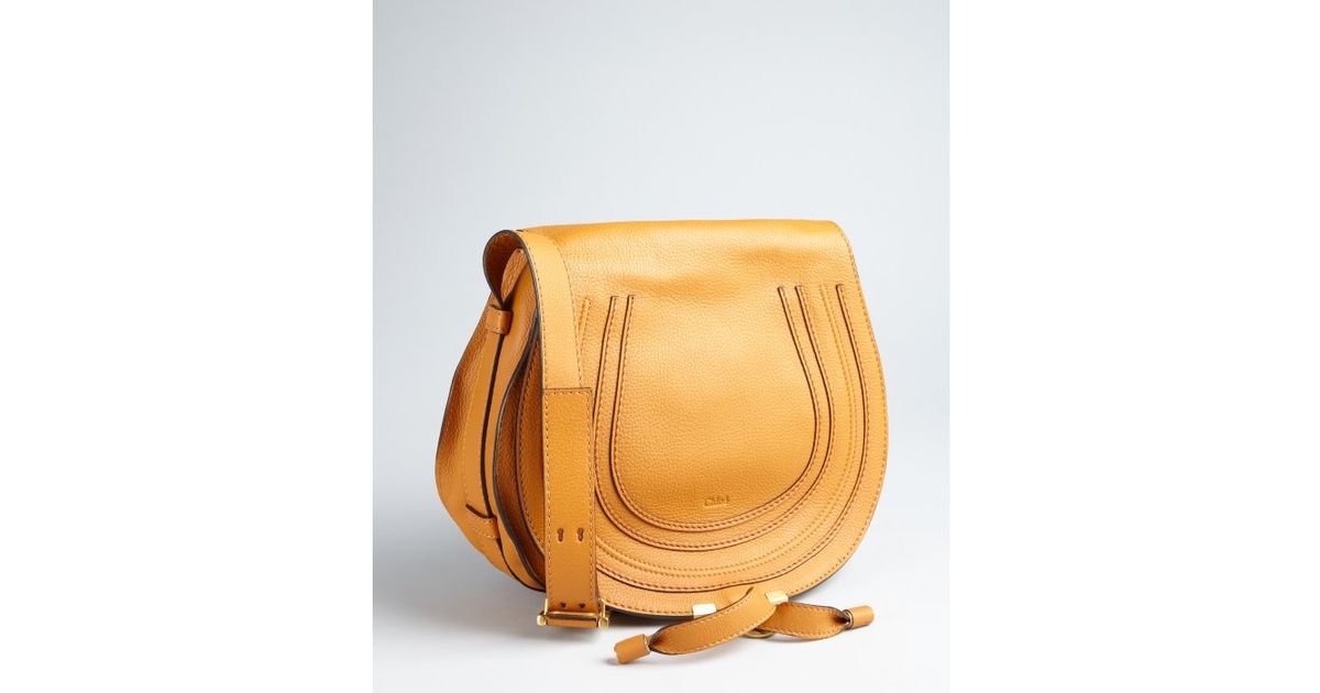 Chlo Salted Caramel Grained Lambskin Marcie Crossbody Bag in ...  