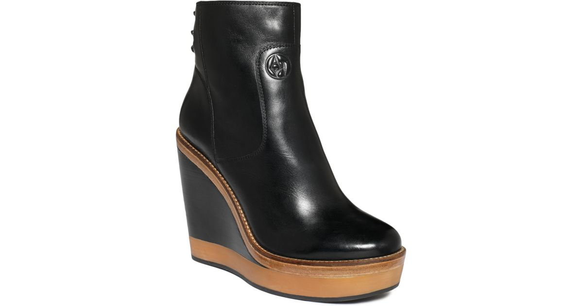 platform wedge bootie