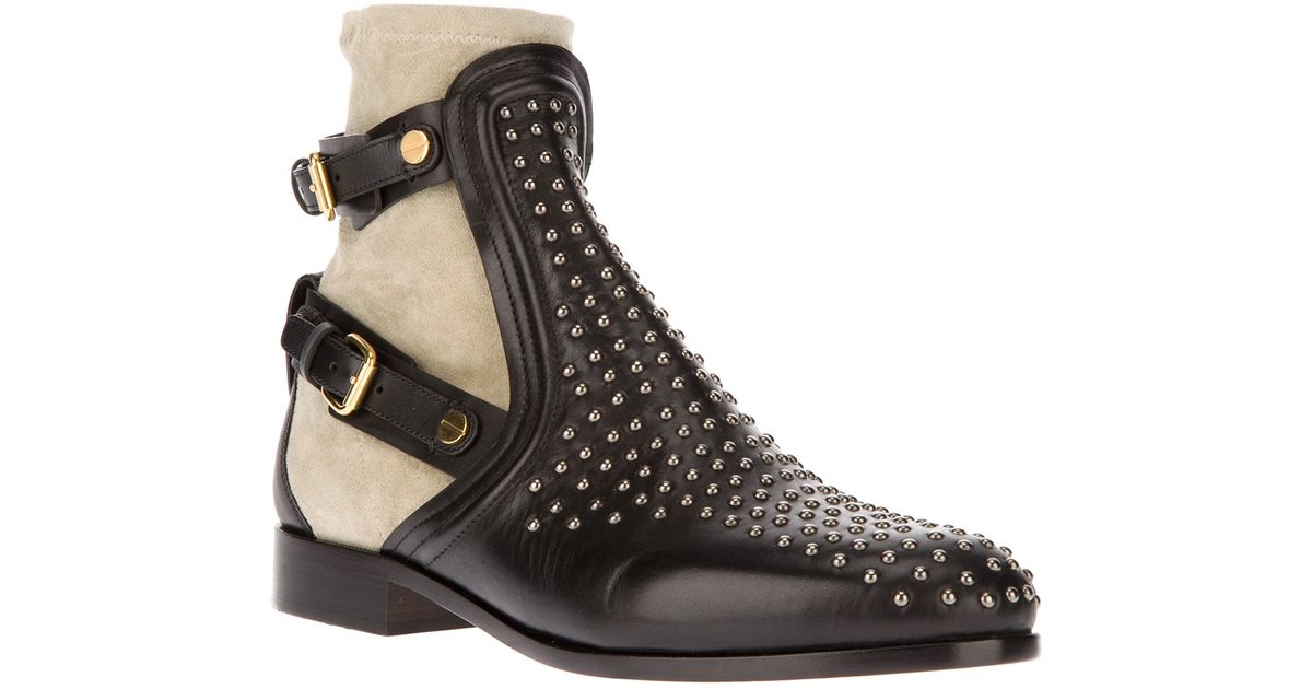chloe studded ankle boots