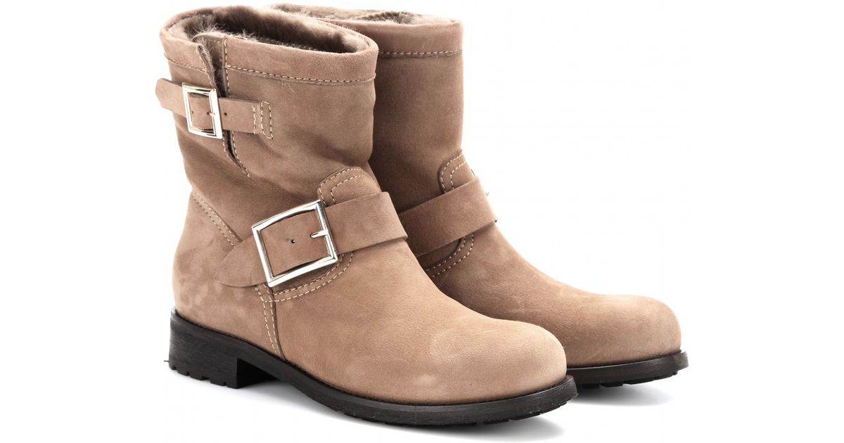 biker boots taupe