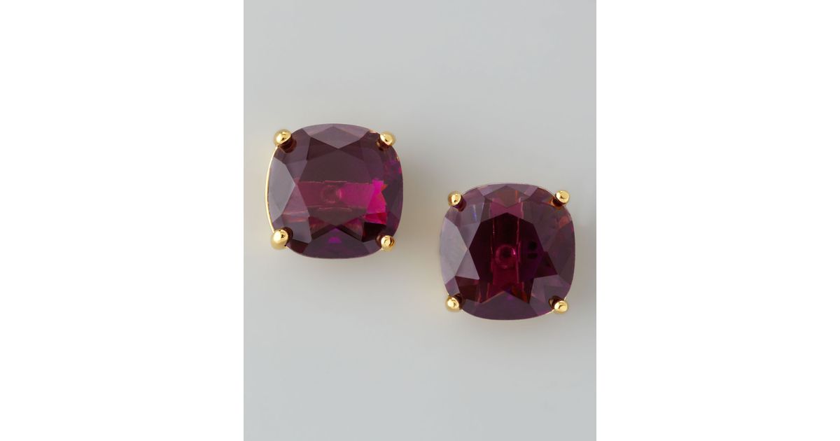 Lyst Kate Spade New York Small Square Stud Earrings In Purple
