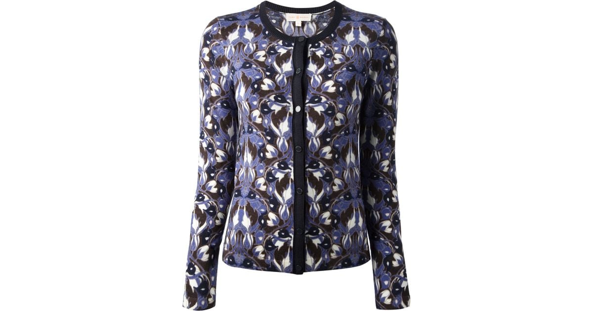 purple flower cardigan