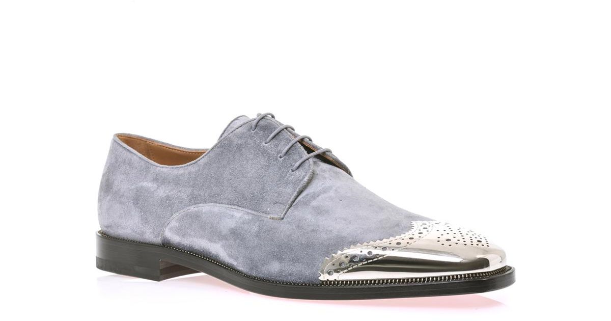 louboutin grey suede