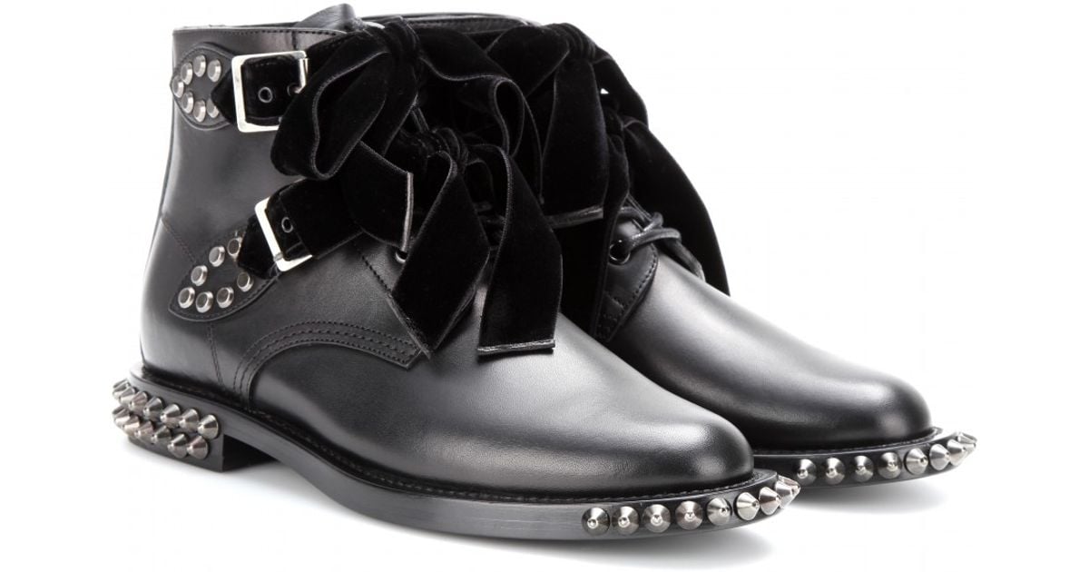 saint laurent studded boots
