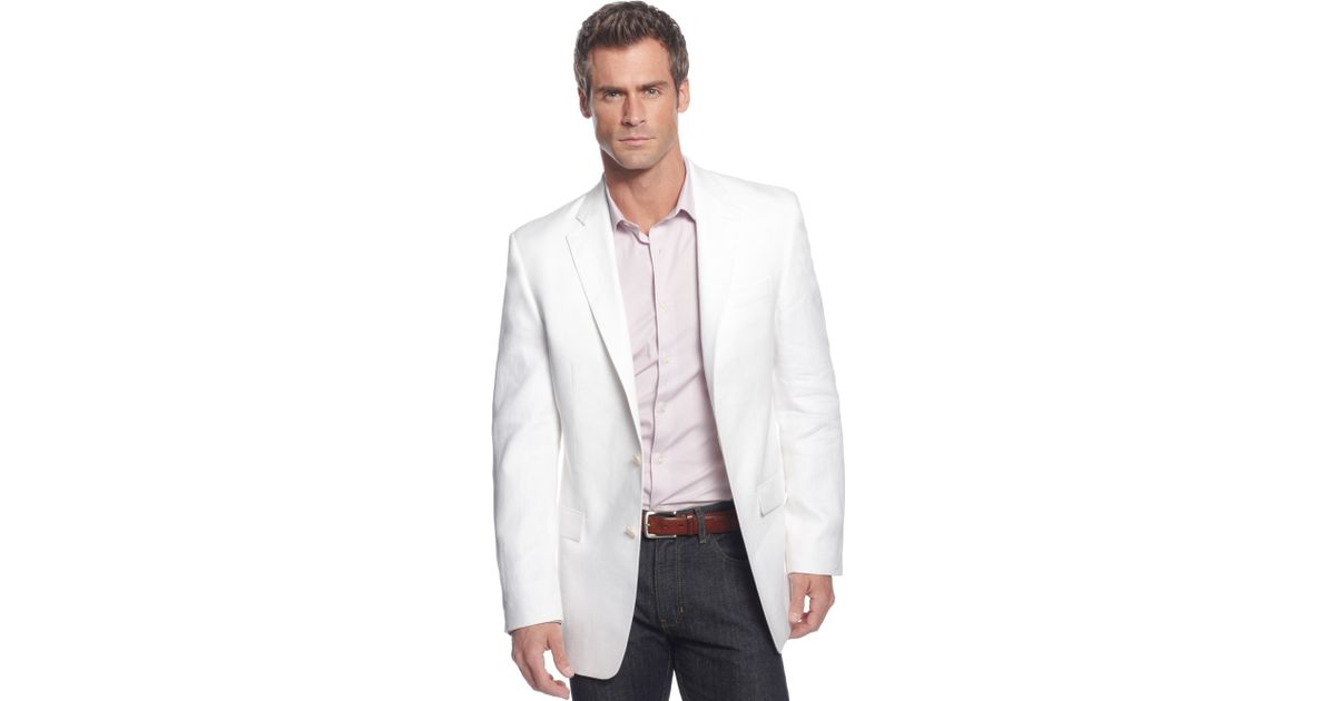 Lauren by Ralph Lauren White Linen Blazer for Men | Lyst