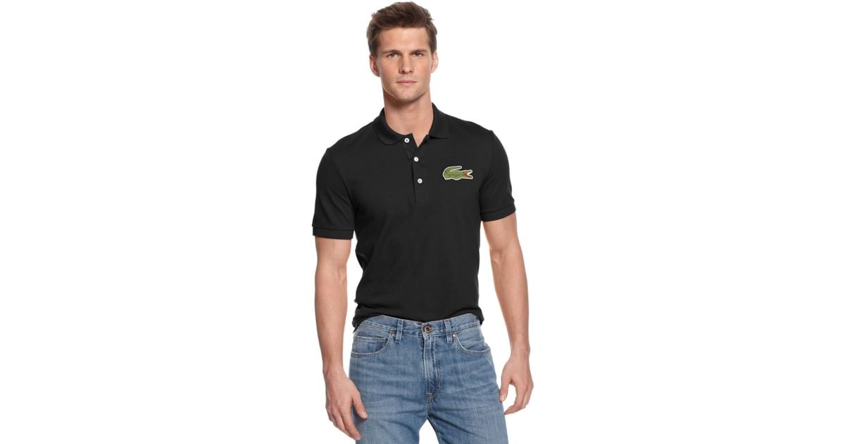 lacoste oversized croc polo shirt