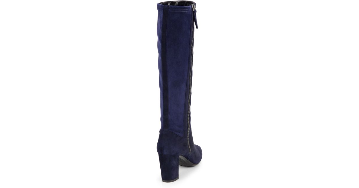 aquatalia navy blue boots