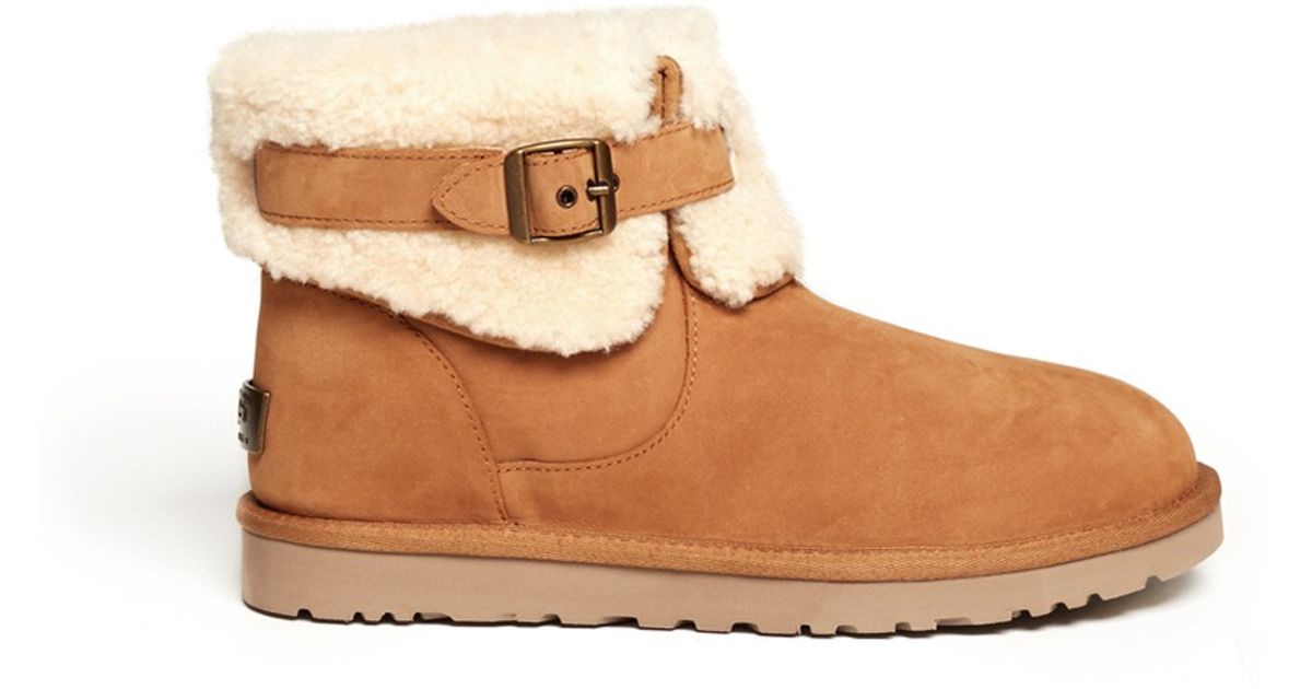 ugg jocelin shearling buckle boot