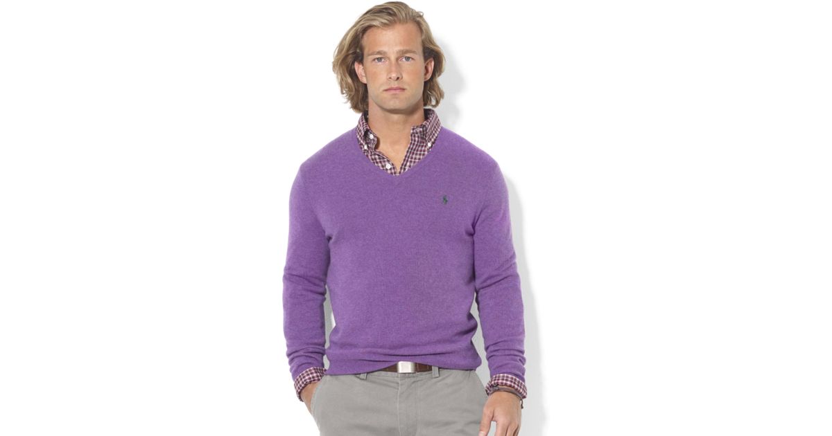 Ralph Lauren Vneck Merino Wool Sweater 