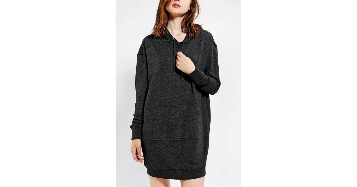 Urban outfitters Bdg French Terry Hoodie Dress in Black Lyst