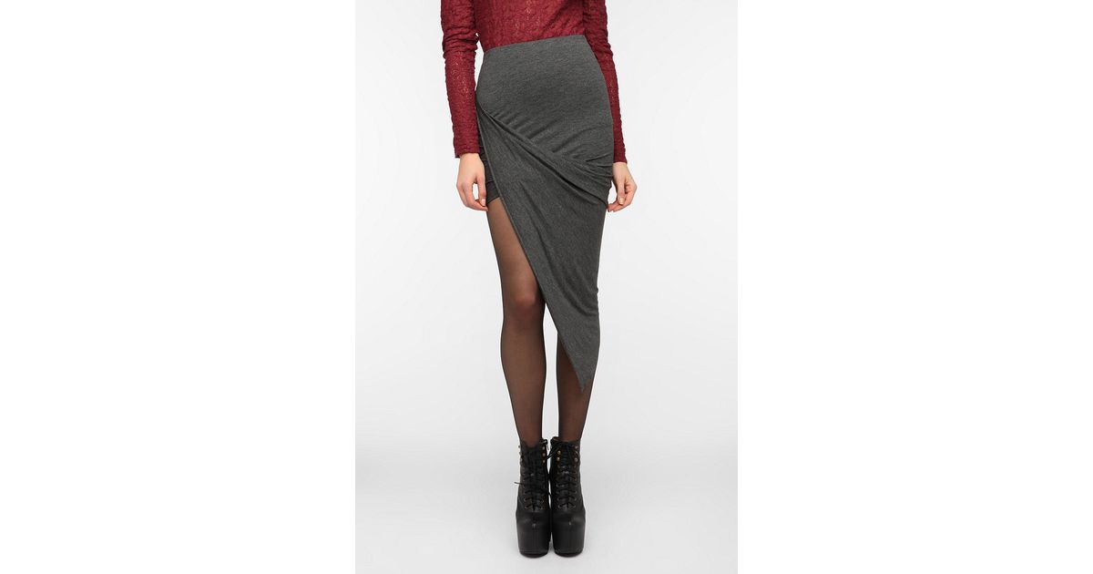 Urban Outfitters Sparkle Fade Asymmetrical Drape Knit Maxi Skirt