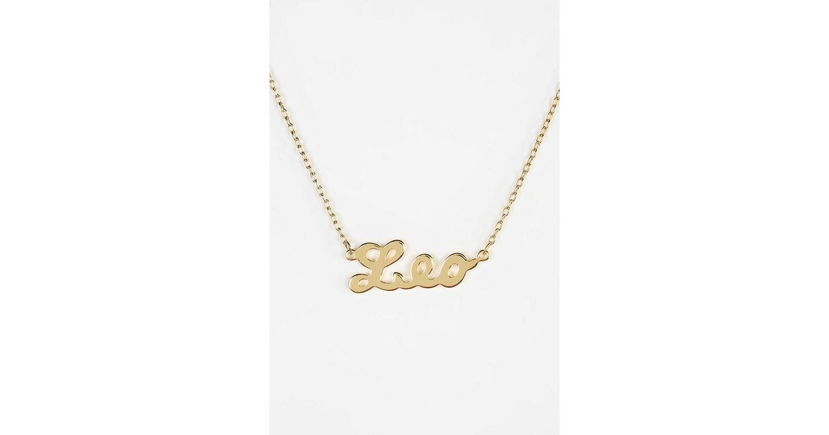 Urban Outfitters Zodiac Nameplate Necklace in Metallic - Lyst