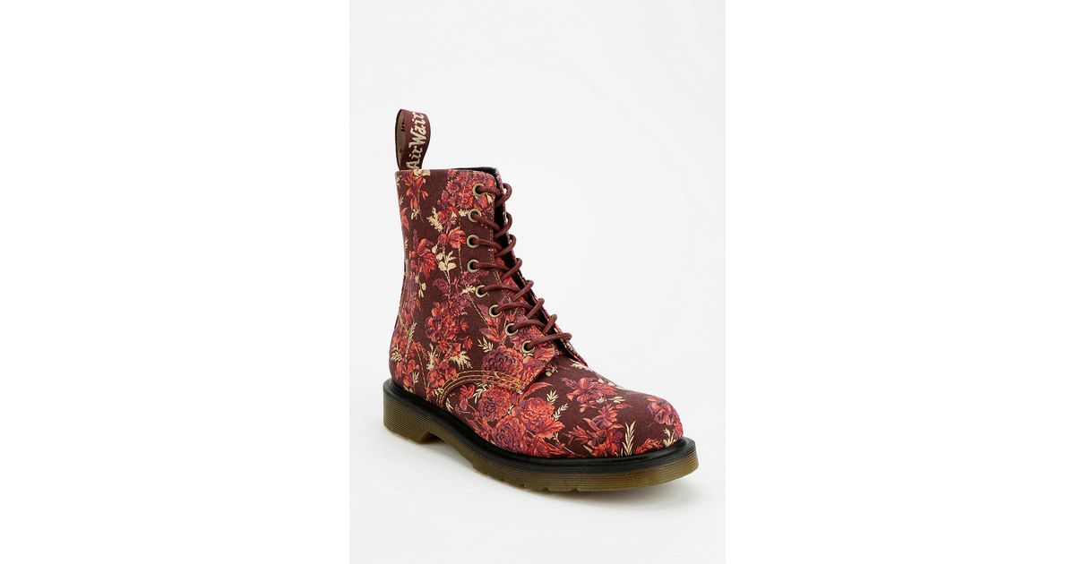 dr martens floral canvas boots