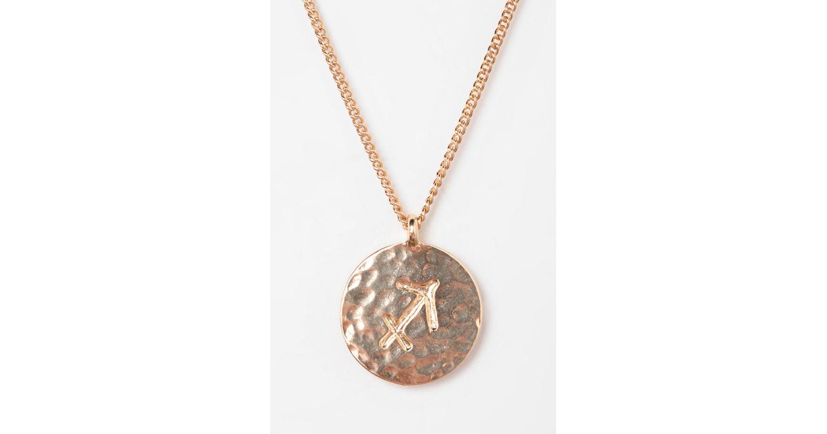 Urban Outfitters Rhinestone Zodiac Necklace in Metallic - Lyst