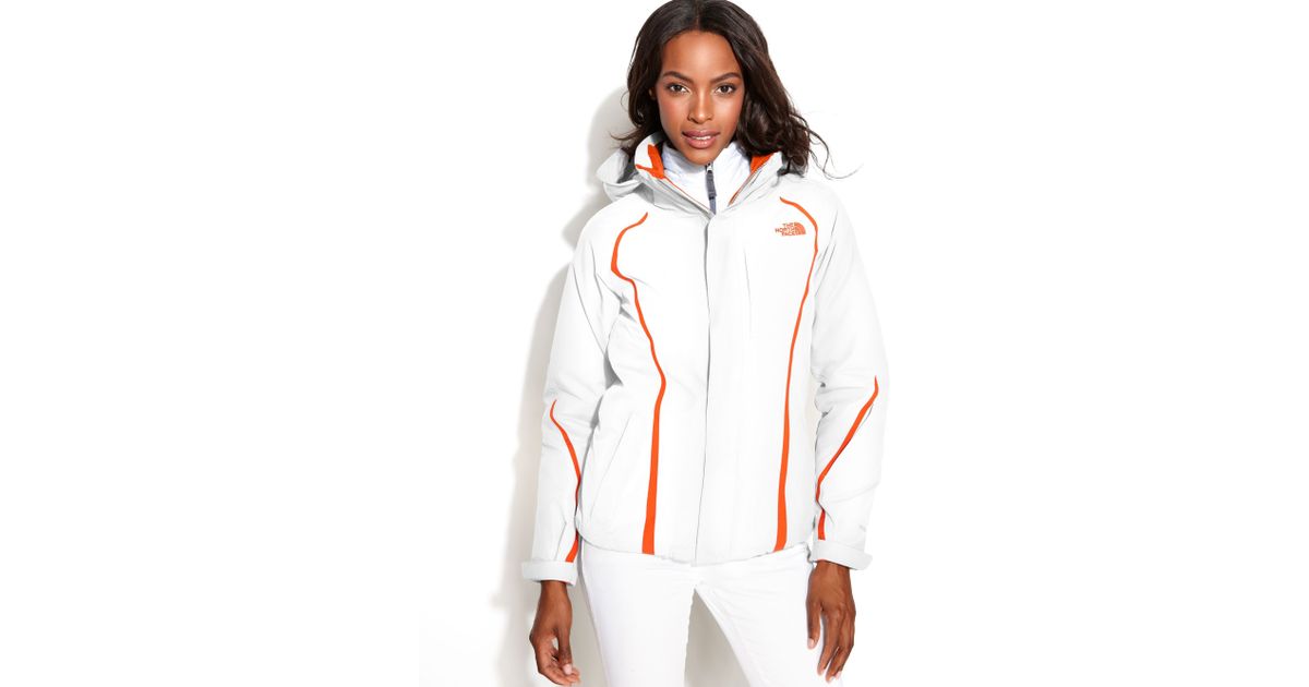 north face ski jacket white